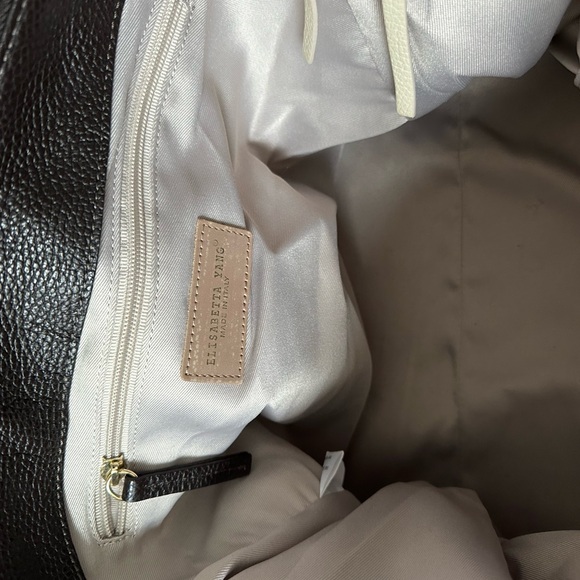 Green and brown leather satchel handbag - Picture 8 of 8